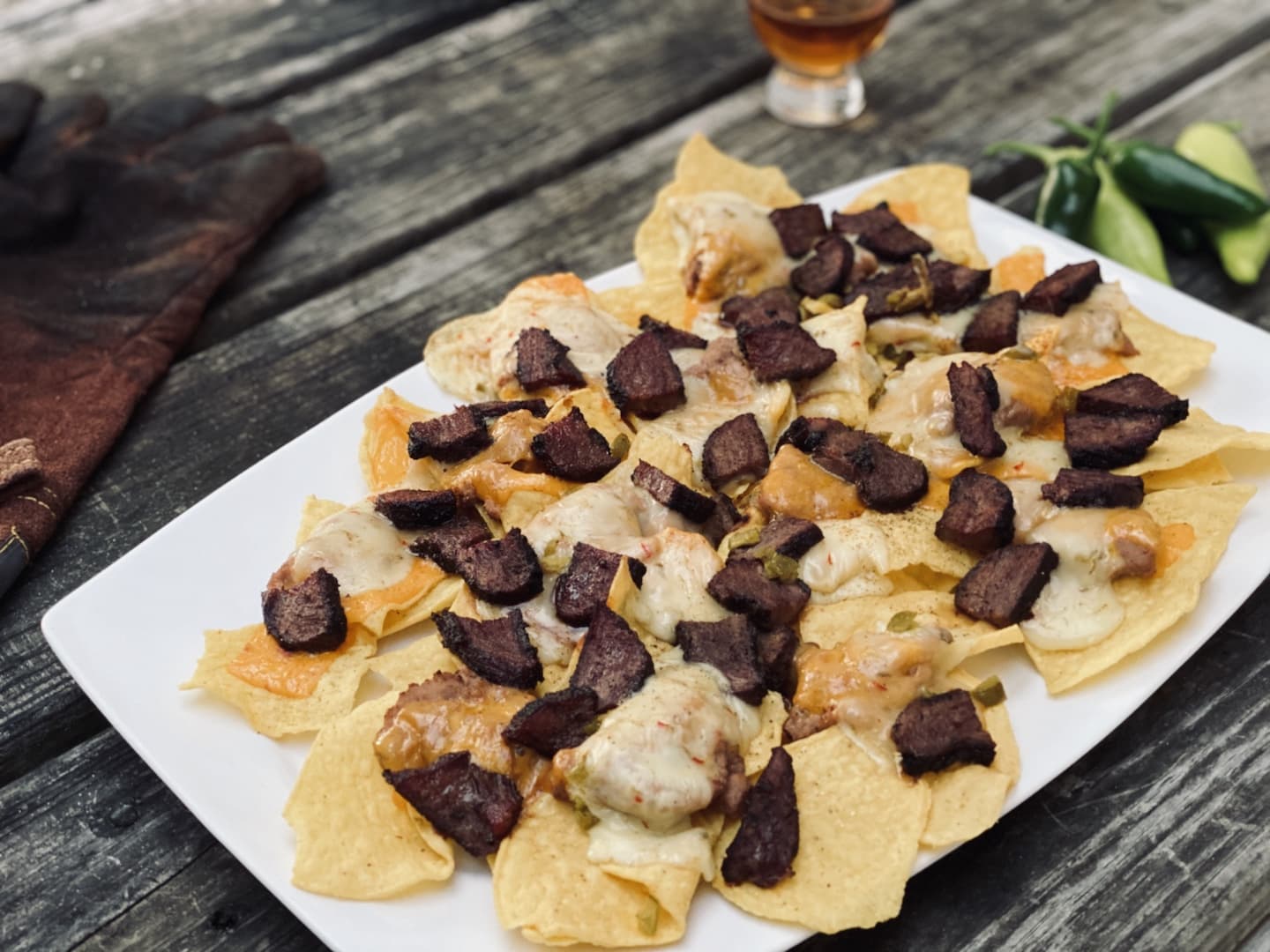 Smoked Nachos plated